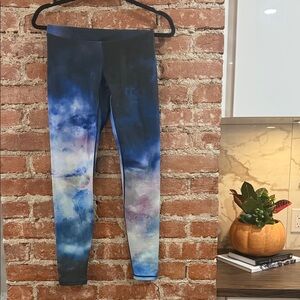 Women's Blue Tie-Dye Leggings
